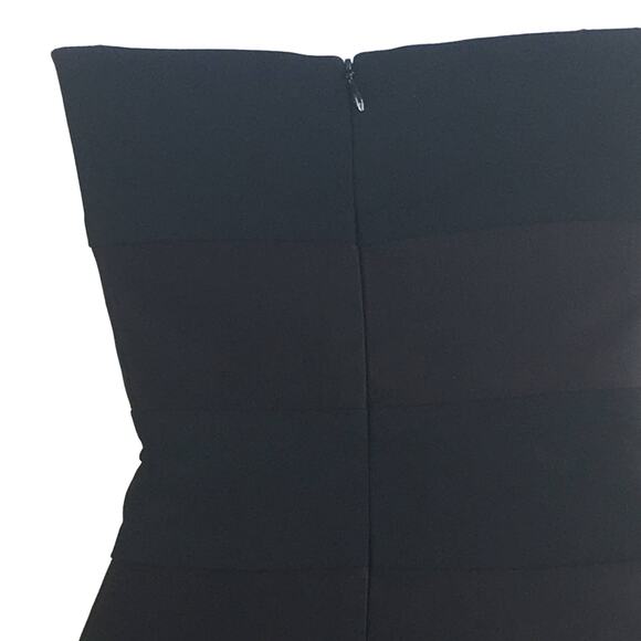 Laundry by Shelli Segal Strapless Little Black Dress Tone-on-Tone Size 4 - Picture 7 of 13